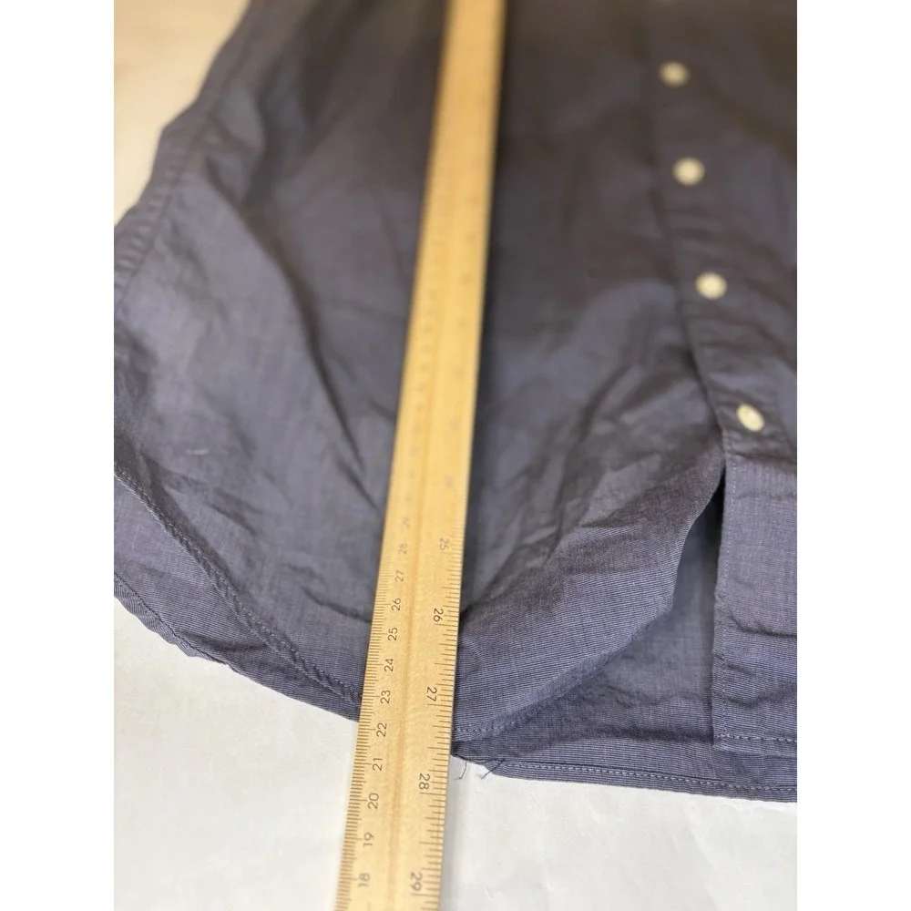 J.Crew Slim Untucked Secret Wash Shirt Men's L Stretch Muted Blue Office Career